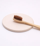 OJOOK bamboo toothbrush soft bristle brush texture. Compostable natural toothbrush