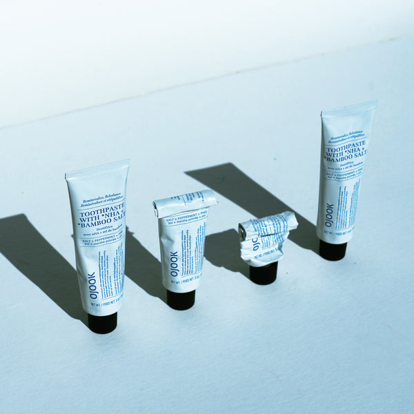 sustainable toothpaste with aluminum packaging