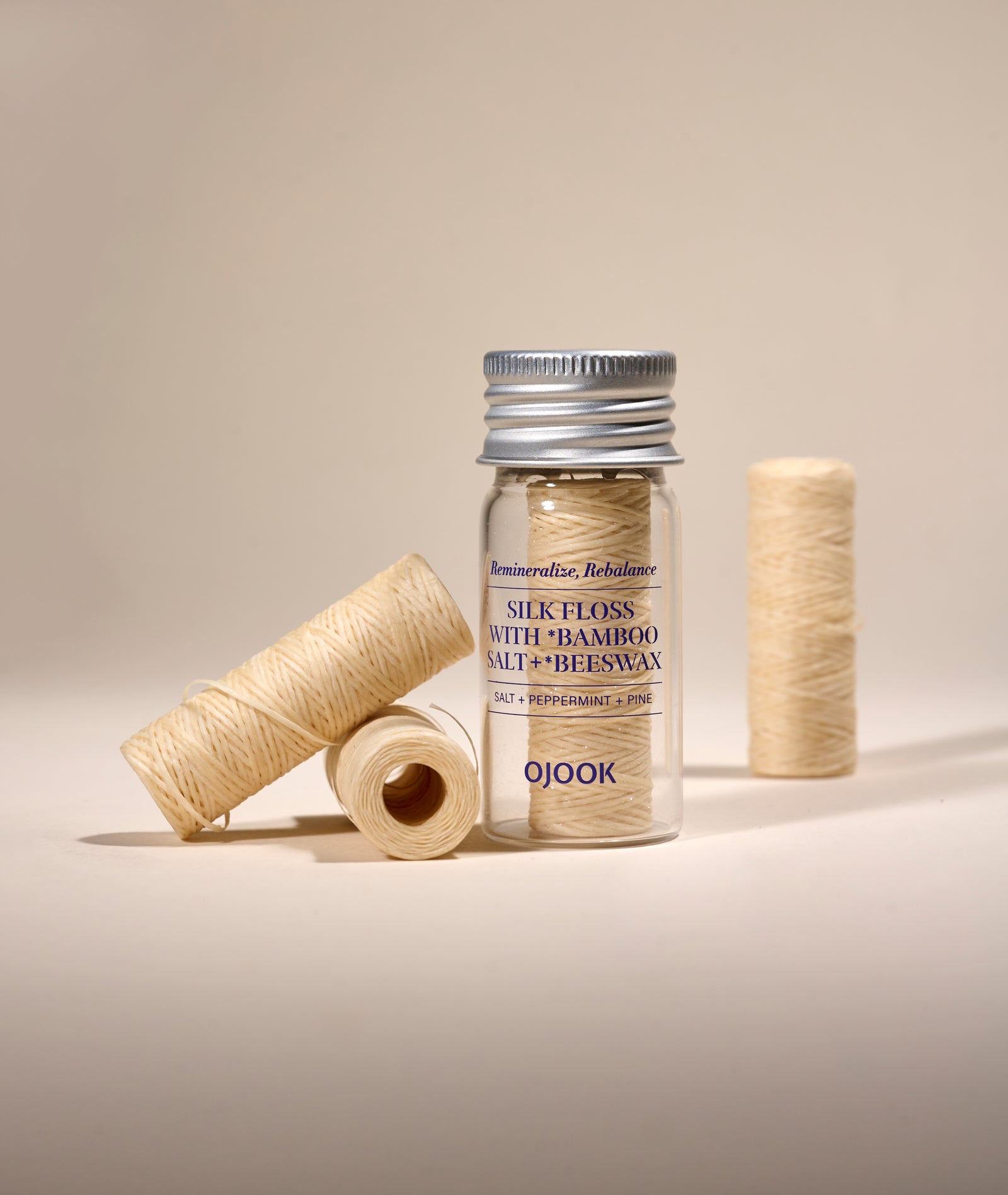 Biodegradable Silk Floss with Bamboo Salt and Beeswax | OJOOK